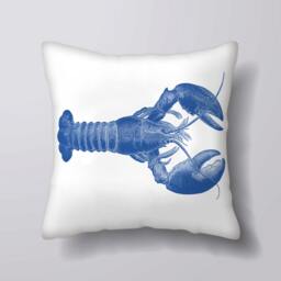 Vintage Lobster Sea Ocean Life - Can Be Customizeable Personlized -Cushion Cover Case Or Stuffed With Insert - thumbnail 1