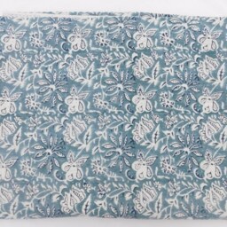 Floral Kantha Quilt, Indian Handmade Cotton Bedspread, Queen/Twin - thumbnail 3