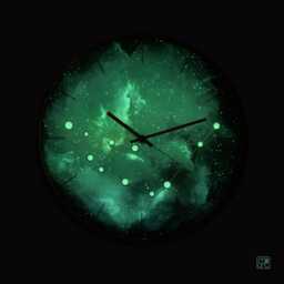 Capricorn Zodiac Personalized Gift Glow in The Dark Glass Wall Clock For Her - thumbnail 2