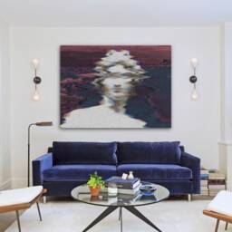 ?????????????????????????????? - Vaporwave Aesthetic Room Decor Wall Art Canvas Digital Print Large Post-Modern Home Interior Design Art-Work With Hangers - thumbnail 2