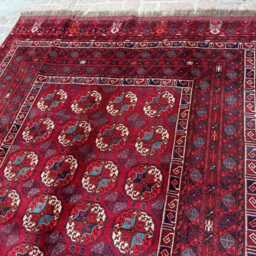 6x10 Afghan Bokhara Wool Rug - Authentic Hand-Knotted Geometric Oriental Carpet Elegant Area For Living Room, Bedroom, Office, Hallway - thumbnail 3