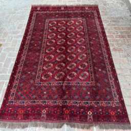 6x10 Afghan Bokhara Wool Rug - Authentic Hand-Knotted Geometric Oriental Carpet Elegant Area For Living Room, Bedroom, Office, Hallway - thumbnail 2