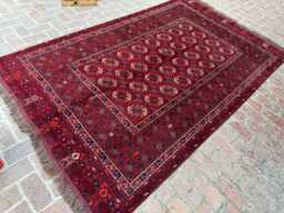 6x10 Afghan Bokhara Wool Rug - Authentic Hand-Knotted Geometric Oriental Carpet Elegant Area For Living Room, Bedroom, Office, Hallway - thumbnail 1