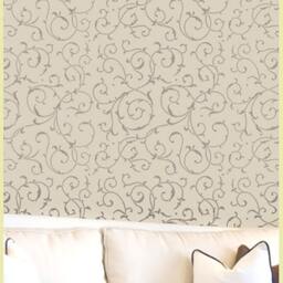 Wall Stencil Lily Scroll - Reusable Stencils For Easy Diy Decor - thumbnail 1