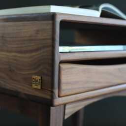 Set Of 2 Bedside Tables, Pair Of Nightstands Fabricated in American Walnut, Drawer Table, Nightstands Organizer - thumbnail 4