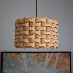 Wood Pendant Light-Wood Light-Chandelier-Ceiling Light-Pendant Light-Rustic Lighting-Lampshade-Asian Ash