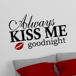 Kiss Me Goodnight - Quote Removable Vinyl Wall Decal Stickers Home Decor Art - thumbnail 2