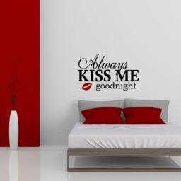 Kiss Me Goodnight - Quote Removable Vinyl Wall Decal Stickers Home Decor Art