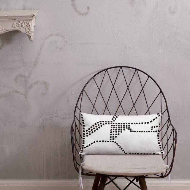 Black & White Accent Pillow Modern Home Decor - image 1