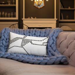 Black & White Accent Pillow Modern Home Decor - thumbnail 3
