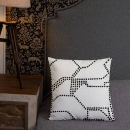 Black & White Accent Pillow Modern Home Decor - thumbnail 4