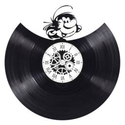 Gaston Lagaffe Themed 33 Rpm Vinyl Record Clock - thumbnail 2