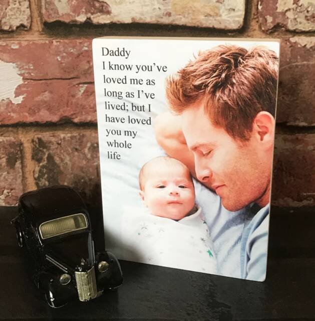 Gift For Dad, Father's Day, Daddy Gifts, Grandad Photoblock, Photo Frame, On Wood, Grandpa, Gift, Personalised - image 1
