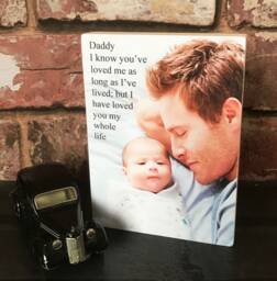Gift For Dad, Father's Day, Daddy Gifts, Grandad Photoblock, Photo Frame, On Wood, Grandpa, Gift, Personalised