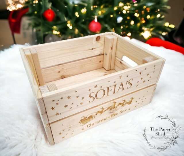 Christmas Eve Wooden Box Crate - image 1