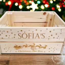 Christmas Eve Wooden Box Crate - thumbnail 2