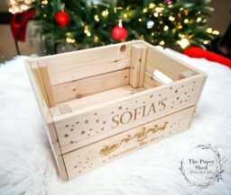 Christmas Eve Wooden Box Crate - thumbnail 1