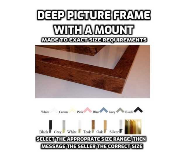 Customizable Picture Frame Bespoke Box Style, Made To Size, Optional Mount - image 1