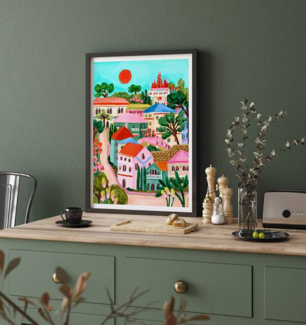 Sintra Sun, Portugal Poster, Illustrated Travel A5/A4 A3 A2 A1 - image 1