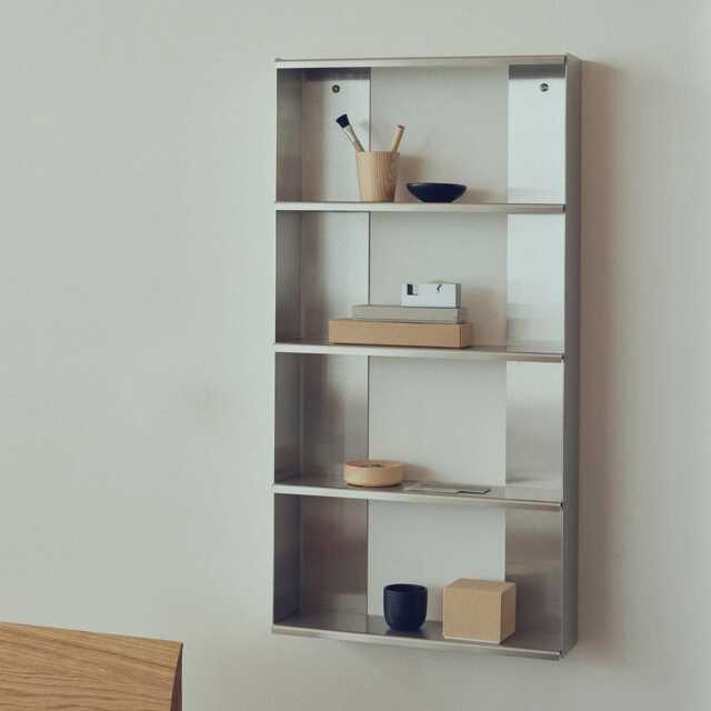 Minimalist Stainless Steel Wall Shelf - Modern Industrial Storage - image 1