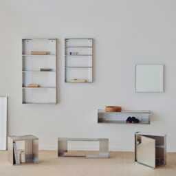 Minimalist Stainless Steel Wall Shelf - Modern Industrial Storage - thumbnail 3