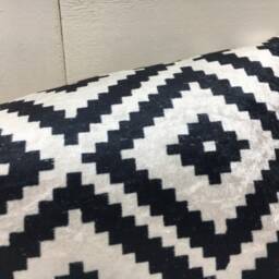 Handwoven Silk Pillow Cover 10x24, Modern Ikat Cushion - thumbnail 2