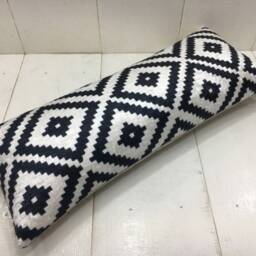 Handwoven Silk Pillow Cover 10x24, Modern Ikat Cushion - thumbnail 4