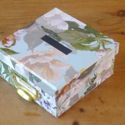 Delft Floral Receipt Box Handmade Home Office D??cor - thumbnail 2