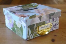 Delft Floral Receipt Box Handmade Home Office D??cor