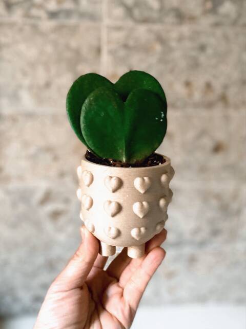 "Wood Planter ""Hearts" - image 1