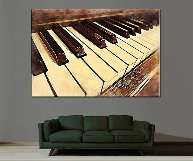 Piano Keys Canvas Print Music Studio Wall Art - image 1