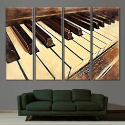 Piano Keys Canvas Print Music Studio Wall Art - thumbnail 3