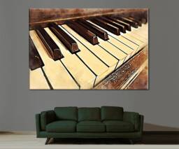 Piano Keys Canvas Print Music Studio Wall Art - thumbnail 1