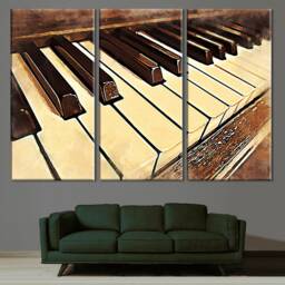 Piano Keys Canvas Print Music Studio Wall Art - thumbnail 2