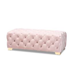 Handmade Plush Upholstered Chesterfield Coffee Table Footstool - thumbnail 2
