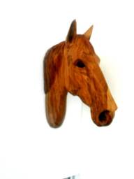 "Horse Head Wood Carving Natural Teak Hand Carved Rustic Driftwood Reclaimed Wall Hanging Home Art Decor/Gift 20""x8.5"