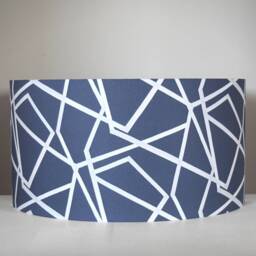 Monochrome Abstract Geometric Lampshade, Scandinavian Cotton Fabric, 15cm To 50cm Diameters - thumbnail 4