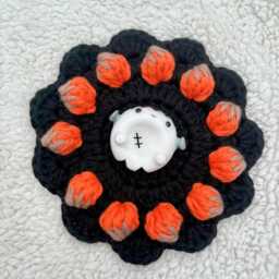 Cute Ghost Polymer Clay Worry Stones - Halloween Themed Kawaii Anxiety Buddy Handmade Emotional Support Pocket Hug Stone - thumbnail 2