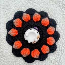 Cute Ghost Polymer Clay Worry Stones - Halloween Themed Kawaii Anxiety Buddy Handmade Emotional Support Pocket Hug Stone - thumbnail 4