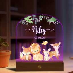 Personalized Night Light Kids, Custom Baby Name Light, Bedside Lamp, Baptism Gift, Girl Gifts For New - thumbnail 2