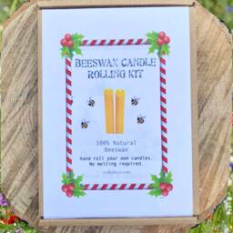 Beeswax Roll A Candle Making Kit -Christmas Theme/Craft /Eco Friendly Gift/Party Bag Filler/Thank You/Secret Santa/Rolling X 5 - thumbnail 2