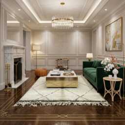 Handmade Beni Ourain Rug - Cream Black Diamond Wool Carpet Boho Area - thumbnail 1