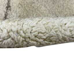 Handmade Beni Ourain Rug - Cream Black Diamond Wool Carpet Boho Area - thumbnail 4