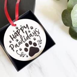Woof You A Merry Christmas - Acrylic Memorial Bauble Tree Decoration Pets - thumbnail 3