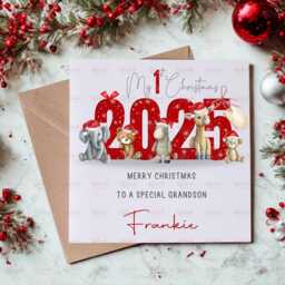 Personalised Kids Christmas Decoration - Grandson First Gift Granddaughter 1St Bauble Stocking Filler Eve Box - thumbnail 2
