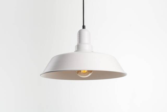 Emil Ceiling Pendant Lamp - White Retro Loft Industrial Minimalist - image 1