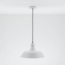 Emil Ceiling Pendant Lamp - White Retro Loft Industrial Minimalist - thumbnail 2