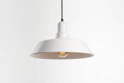 Emil Ceiling Pendant Lamp - White Retro Loft Industrial Minimalist - thumbnail 1