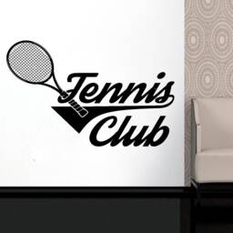 Tennis Club Wall Decal - Removable Vinyl Home Decor 2290 - thumbnail 1