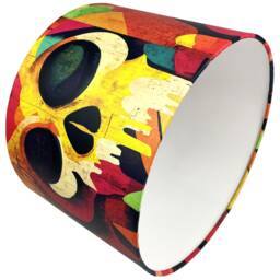 Graffiti Skull Lampshade For Ceiling & Table Lamps, Kids Teenager Drum Light Shade - thumbnail 3